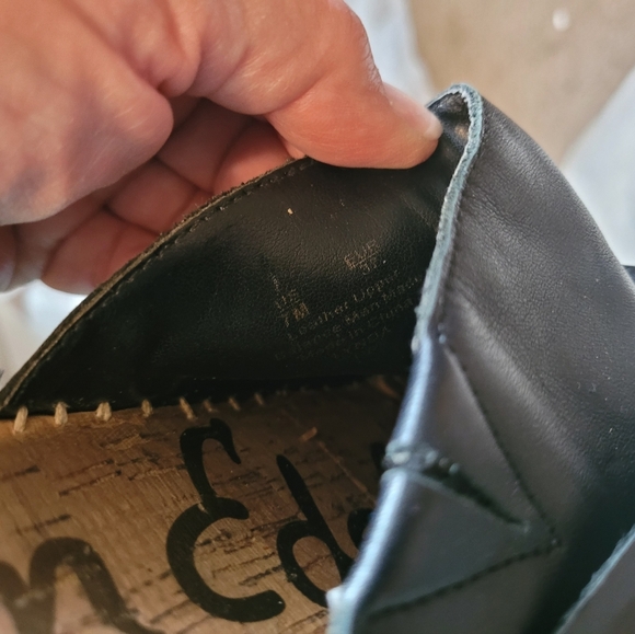 Sam Edelman Black Leather Flat Espadrilles Size 7 - Picture 5 of 8